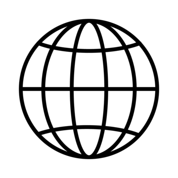 Globe line icon vector